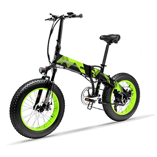 Bicicletas eléctrica : Bicicleta Eléctrica Plegable Potente 1000W / 500W 35km / h Ruedas Anchas 20 x 4’’ Bateria Removible 48V 10, 4AH SHIMANO 7 Velocidades Bici de Montaña / Carretera / Playa / Nieve para Adultos[EU Stock]