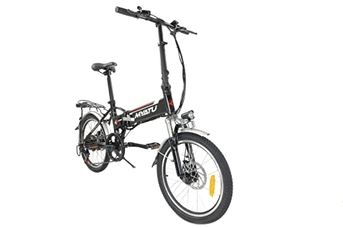 Bicicletas eléctrica : Bicicleta eléctrica plegable Suitcase de 20 pulgadas, 250 W, 8 Ah, batería Shimano de aluminio, plegable, color negro
