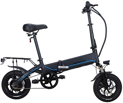 Bicicletas eléctrica : Bicicleta eléctrica plegable TCYLZ 12 en bicicleta eléctrica portátil con batería de litio de 36 V 10 Ah y freno de disco, City Bicycle Booster velocidad máxima 30 – 40 km