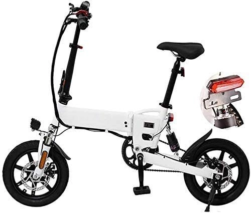Bicicletas eléctrica : Bicicleta Eléctrica Plegable TCYLZ 14 Pulgadas Bicicleta Eléctrica para Adultos - 250W - 36V - 7, 8Ah Litio Freno - 3 Modos de conducción - Adecuado para hombres y mujeres