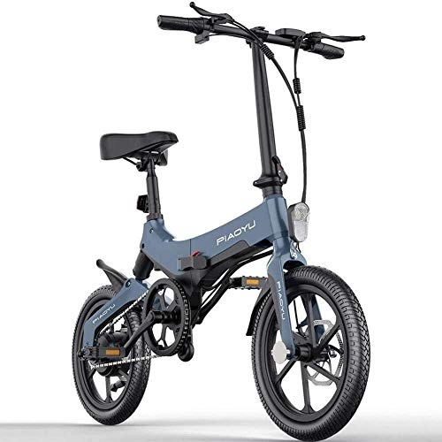 Bicicletas eléctrica : Bicicleta eléctrica plegable TCYLZ de 16 pulgadas, aleación de magnesio, marco con batería de iones de litio de 36 V, portátil, ligera, para adultos, color naranja