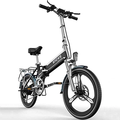 Bicicletas eléctrica : Bicicleta eléctrica plegable TCYLZ de 20 pulgadas plegable eléctrica, bicicleta eléctrica ligera, con batería de litio extraíble de 48 V, puerto de carga USB para adultos