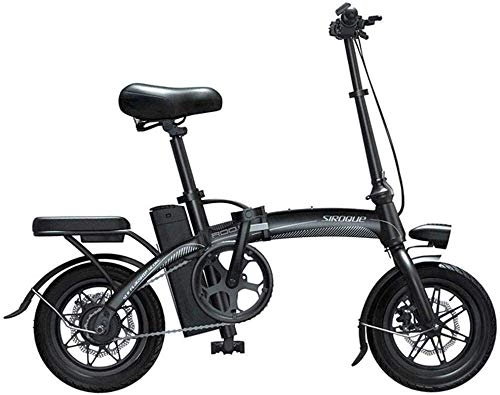 Bicicletas eléctrica : Bicicleta eléctrica plegable TCYLZ portátil y fácil de guardar, batería de iones de litio y motor silencioso, gas para el pulgar con pantalla LCD de velocidad