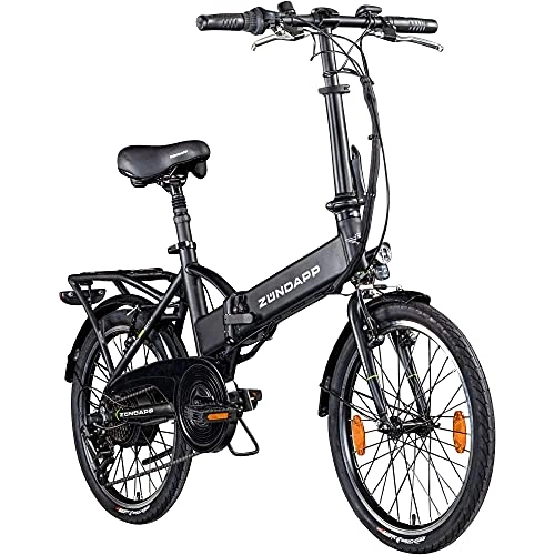 Bicicletas eléctrica : Bicicleta eléctrica plegable Zündapp E Bike Z101 de 20 pulgadas, para mujer, eléctrica, plegable, con desviador Shimano