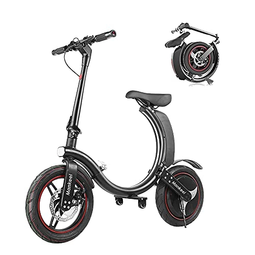 Bicicletas eléctrica : Bicicleta eléctrica portátil para adultos de 36 V / 6 Ah, 350 W, marco plegable, bicicleta eléctrica de 12 pulgadas
