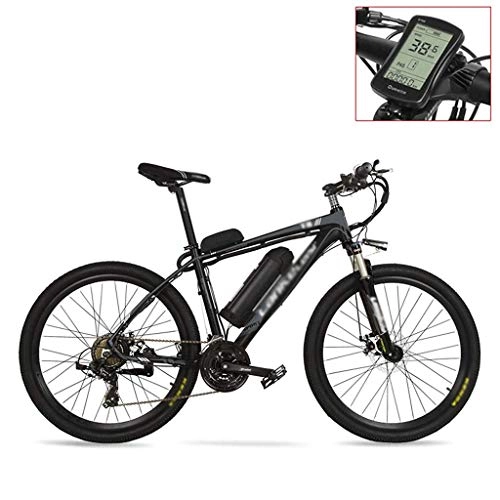 Bicicletas eléctrica : Bicicleta eléctrica T8 48V 240W Pedal Fuerte Ayuda Bicicleta eléctrica, Bicicleta de montaña eléctrica Moda MTB, adopta la Horquilla de suspensión.