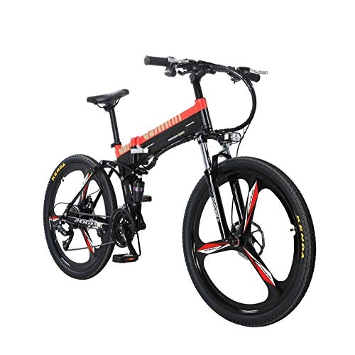 Bicicletas eléctrica : Bicicleta eléctrica TCYLZ de 26 pulgadas Pedelec, batería de litio (48 V, 10 Ah, 400 W), freno de disco eléctrico para hombre y mujer