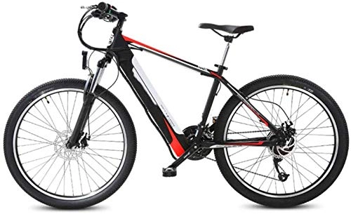 Bicicletas eléctrica : Bicicleta eléctrica todoterreno de montaña, 400 W 26 pulgadas Bicicleta eléctrica de viaje para adultos Batería extraíble oculta de 48 V Frenos de disco doble de 27 velocidades con asiento trasero