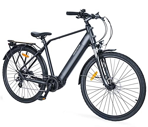 Bicicletas eléctrica : Bicicleta Eléctrica, Urbana E-bike 28'', Bicicleta Adulto | Fabricada en Portugal, BAFANG Motor Central de 250W, SHIMANO transmisión 8 velocidades, Disco Hydraulicos KARASAWA, Batería de 36V / 13Ah