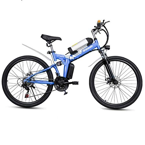 Bicicletas eléctrica : Bicicleta Montaa Elctrica, Bicicleta Plegable Unisex, Bicicleta Montaa Plegable, con Batera Extrable Iones Litio Gran Capacidad (36V / 8Ah) Tiempo Decarga: 4-6 Horas, A
