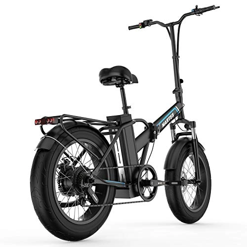 Bicicletas eléctrica : Bicicleta Plegable Eléctrica Neumático Gordo 20"* 4" con Batería De Iones De Litio De 48V 15Ah, Bicicleta De Montaña De Ciudad De Largo Alcance