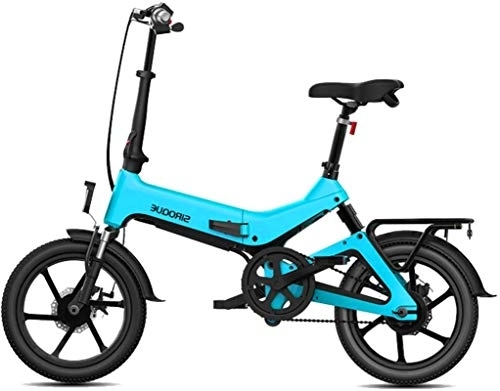 Bicicletas eléctrica : Bicicletas 3 Ruedas Bicicletas eléctricas Bicicleta eléctrica Plegable 16 "con batería Iones Litio 36V 250W 7.8Ah Compras al Aire Libre Bicicleta Ciudad Booster 100KM