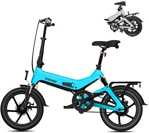 Bicicletas eléctrica : Bicicletas 3 Ruedas Bicicletas eléctricas Bicicletas eléctricas Adultos Bicicleta eléctrica Plegable Liviana 16 "250W 36V 7.8Ah Batería Litio extraíble Bicicleta Urbana Velocidad máxima 25 KM / H con