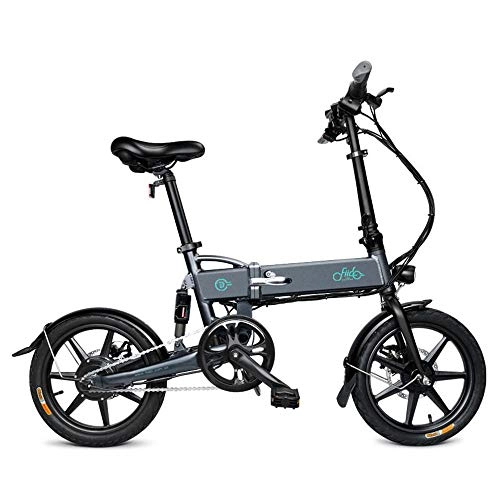 Bicicletas eléctrica : Bicicletas elctricas Plegables de 16 Pulgadas para Adultos 7.8AH 250W 36V Ligero con Faros LED y 3 Modos Adecuado para Hombres Adolescentes Gimnasio Viaje Urbano Blue
