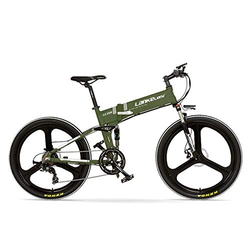 Bicicletas eléctrica : Bicicletas elctricas - XT750-E Bicicleta elctrica plegable de 26 pulgadas, freno de disco delantero y trasero, motor 48V 400W, larga resistencia, con pantalla LCD, bicicleta de asistencia al pedal