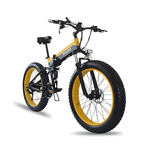 Bicicletas eléctrica : Bicicletas eléctricas de aleación de aluminio de 48 V 10, 4 Ah, engranajes de transmisión de 7 velocidades de bicicleta eléctrica de 26", capacidad de carga de 150 kg