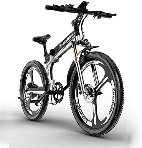 Bicicletas eléctrica : Bicicletas eléctricas para adultos Bicicleta eléctrica, bicicleta de montaña plegable eléctrica con motor de 48V400W, batería de litio de 12AH, resistencia a 90 km, vehículos todo terreno todoterren