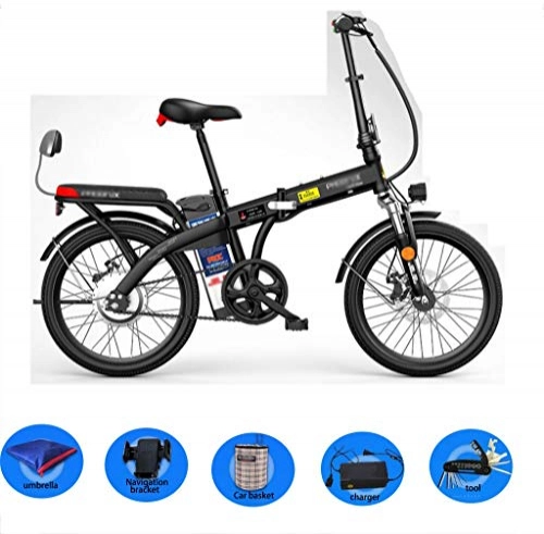 Bicicletas eléctrica : Bicicletas eléctricas Plegables, Bicicletas cómodas, baterías de Litio, Bicicletas eléctricas para Hombres y Mujeres, baterías de Transporte, baterías pequeñas extraíbles, Maletero portátil