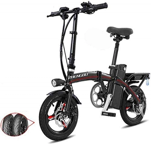 Bicicletas eléctrica : Bicicletas eléctricas rápidas para adultos Bicicleta eléctrica ligera y de aluminio con pedales Power Assist y batería de iones de litio de 48 V Bicicleta eléctrica con ruedas de 14 pulgadas y motor d
