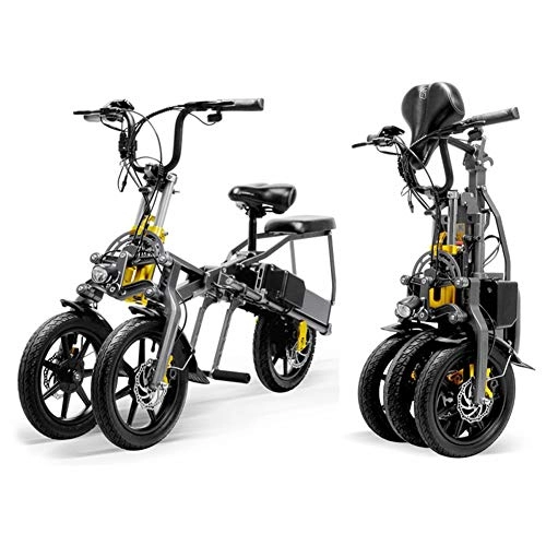Bicicletas eléctrica : Bicicletas Plegables Eléctricos For Adultos, Aleación de Aluminio Del Cuerpo 14inch Tire Ciudad de Cercanías E-bikes Todo Terreno, 36v / 48v 250w / 350w Desmontable Batería De Litio, Pantalla LCD