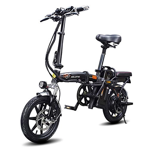 Bicicletas eléctrica : Bicycle Batería De Litio Eléctrica Plegable Ultra Ligera De La Aleación De Aluminio De La Bicicleta, 48V10ah22to25miles