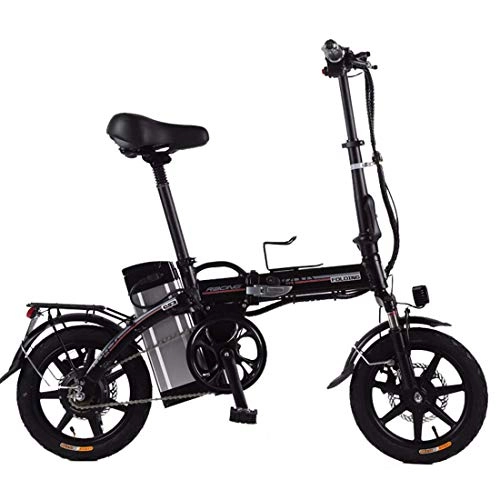 Bicicletas eléctrica : BIKE Bicicleta Eléctrica, Bicicleta Eléctrica Plegable - Ajuste de 3 Velocidades, Velocidad Máxima 30Km / H, Fácil de Agregar Al Maletero Morado-50Km, 50Km