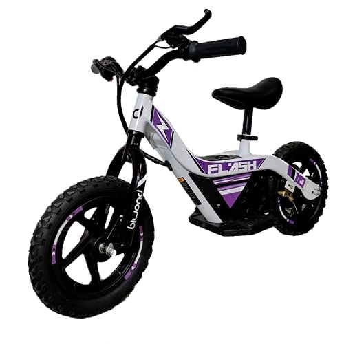 Bicicletas eléctrica : BIWOND Bicicleta Eléctrica Infantil Flash (Motor 100W, 6Km / H, Batería de Litio, 300 Ciclos de Carga, 4 a 8 Años, Sillín Ajustable, Peso Máximo 40Kg) - Blanco