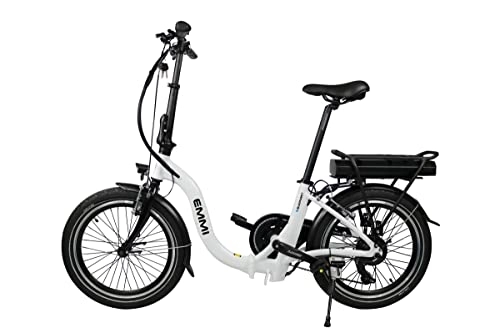 Bicicletas eléctrica : Blaupunkt Emmi 20 pulgadas bicicleta plegable eléctrica - blanco crema brillante / modelo 2022