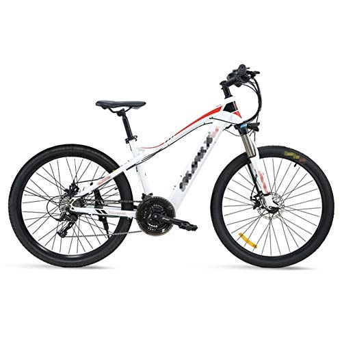 Bicicletas eléctrica : BMXzz 26" Bicicleta Eléctrica de Montaña, Trekking / Urban E-Bike 48V 7.8Ah Batería de Litio-Ion Plegable 25 km / h y 25 km Unisex Adulto Asiento Ajustable, Blanco
