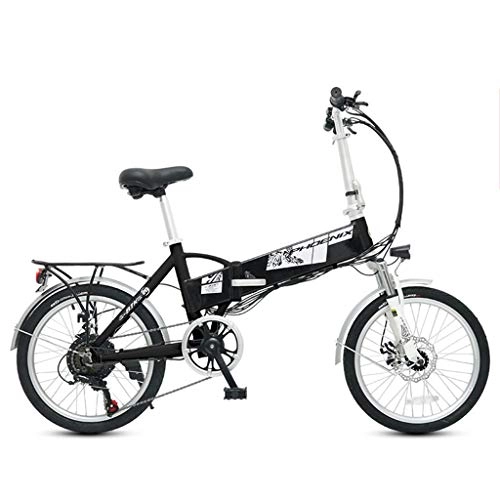 Bicicletas eléctrica : BNMZXNN Bicicleta eléctrica Plegable, Bicicleta Urbana de 20 Pulgadas, 48V 10.4ah, Motor de 350W, Amortiguador de Alta Intensidad y Engranaje de 7 velocidades, Black Retro wheel-48V10.4ah