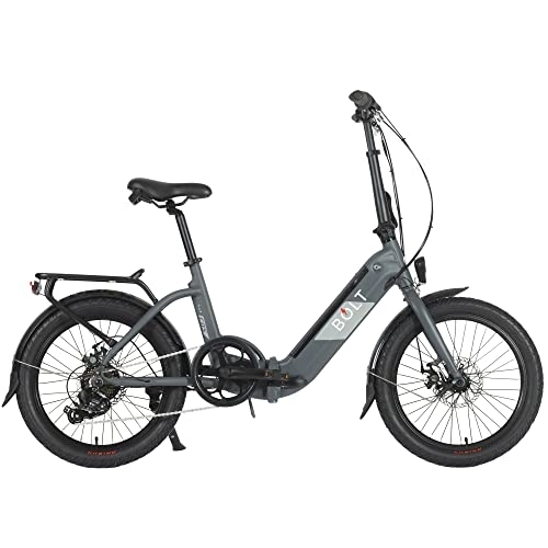 Bicicletas eléctrica : Bolt EOS Bicicleta Eléctrica Plegable con Batería Extraíble 25km / h, 250W, E Bike 7 Velocidades, Bicicleta Electrica Paseo Ruedas 20", Bicicletas Electricas Urbanas Frenos de Disco, Bici Smartbike