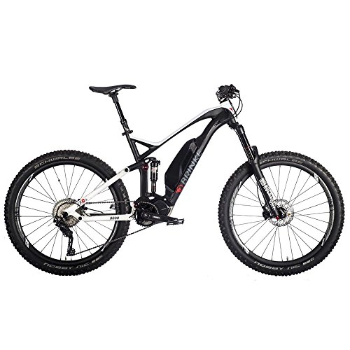 Bicicletas eléctrica : Brinke 'Bicicleta elctrica a pedalada assistita 27, 5 XFR + Blanco / Negro, Taglia M 46 cm
