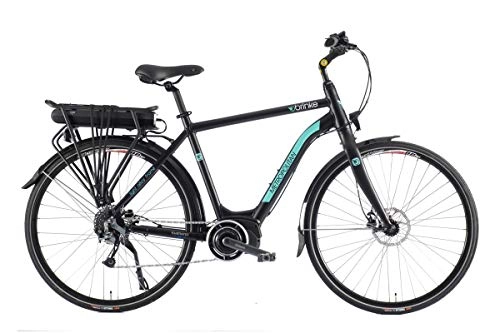 Bicicletas eléctrica : Brinke Bicicleta eléctrica Metropolitan (Negro, M)