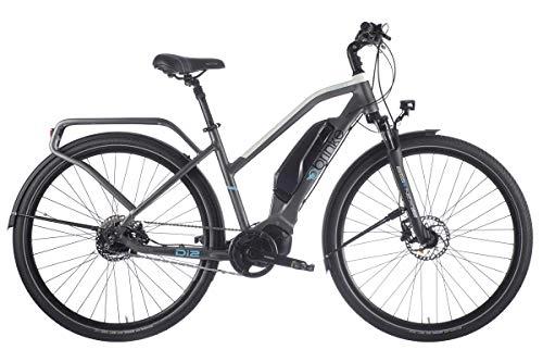 Bicicletas eléctrica : Brinke Bicicleta eléctrica Rushmore EVO DI2 Comfort transmisión automática (Gris, S)
