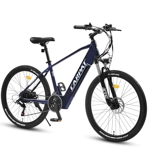 Bicicletas eléctrica : Carpat Sport - Bicicleta eléctrica de 27, 5 pulgadas para hombre y mujer, 21 marchas, cambio Shimano Altus de 21 marchas, cambio de cadena, motor trasero, 374, 40 Wh, marco de aluminio, bicicleta de