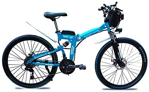 Bicicletas eléctrica : CCLLA Bicicleta eléctrica Plegable para Adultos Urban Commuter E-Bike Bicicleta de Ciudad Motor de 1000w y batería de Litio de 48v 13ah Velocidad máxima 35 km / h Capacidad de Carga 150 kg Amortig