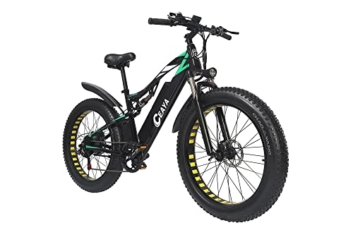 Bicicletas eléctrica : CEAYA 26" Bicicleta Eléctrica, Bicicleta Electrica Montaña de 7 Velocidades Shimano, Suspensión Completa Unisex para Adultos