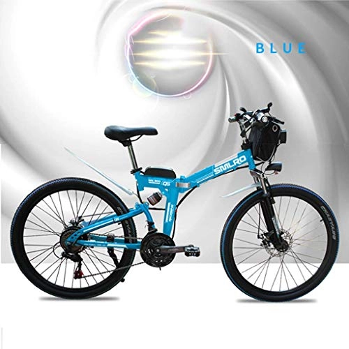 Bicicletas eléctrica : CHHD Bicicleta de montaña de 21 velocidades Bicicleta eléctrica 48V 350W 10Ah Vehículo eléctrico 48 voltios Motor de 350 vatios