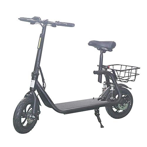 Bicicletas eléctrica : CHHD Patinete eléctrico Plegable con Pantalla LCD y Asiento de 8.5"Neumáticos 350W Motor Batería de Litio de 10.2Ah Velocidad máxima de hasta 20 km / hy Resistencia de 35 km Patinete p