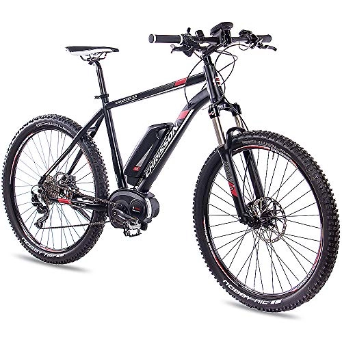 Bicicletas eléctrica : CHRISSON 27, 5pulgadas E-Bike Pedelec S de Mountain Bike S de Mounter 2.0con 10g Deore 640& Bosch pline Power pack400Negro Mate, tamao 48 cm