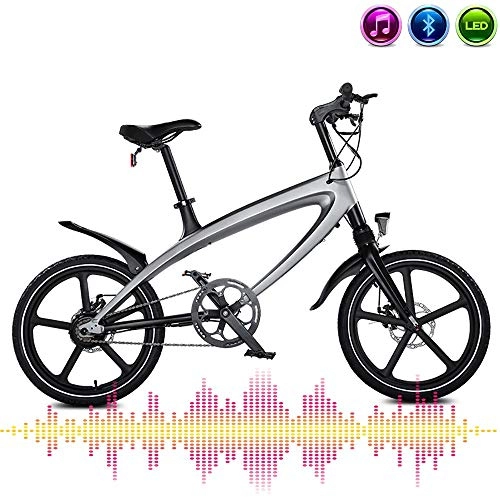 Bicicletas eléctrica : COKECO Bicicleta Electrica Bicicleta Eléctrica Bicicleta Eléctrica para Adultos 250W Gran Capacidad 36V5.8AH Batería De Litio Bicicleta Eléctrica Inteligente De 20 Pulgadas con Bluetooth