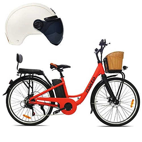 Bicicletas eléctrica : COKECO Bicicletas Eléctricas, Bicicleta Eléctrica 26 Pulgadas Ciclomotor Adulto Batería Masculina Y Femenina Coche 36V10AH Batería De Litio Bicicleta