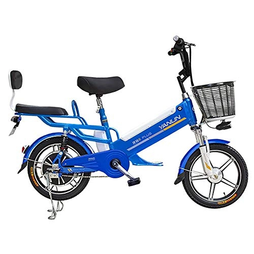 Bicicletas eléctrica : COKECO Bicicletas Eléctricas para Adultos, Motor Sin Escobillas De 350 W, Bicicleta Eléctrica con Batería Litio De 48 V8 Ah, Bicicleta Eléctrica De 16 Pulgadas con Batería Scooter para