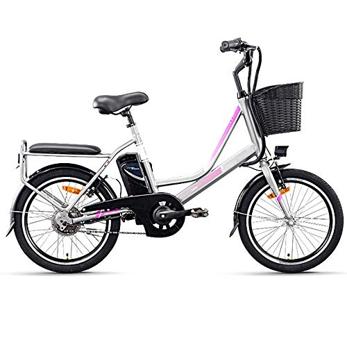 Bicicletas eléctrica : COKECO Scooter Bicicletas Eléctricas con Asiento para Niños, Bicicleta Eléctrica De 20 Pulgadas para Hombres Y Mujeres 48V7.4Ah Batería De Litio Bicicleta 350W Motor De Alta Velocidad