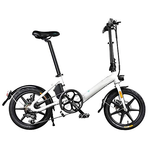 Bicicletas eléctrica : Coolautoparts Bicicleta Eléctrica Plegable 16 Pulgadas 250W 25km / h Bicicleta de Ciudad / Montaña Ciclomotor de 3 Niveles Bateria de Litio de Aluminio Display LED 3 Modos para Adultos [EU Stock
