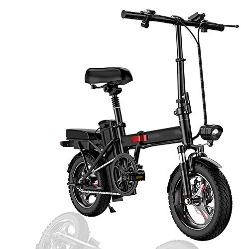 Bicicletas eléctrica : CYSHAKE Casa 26 Pulgadas eléctrica Plegable Bicicleta con extraíble de Gran Capacidad de la batería de Litio-Ion de 48V 8Ah luz Macho Adulto de Sexo Femenino y Bicicletas con Guardabarros
