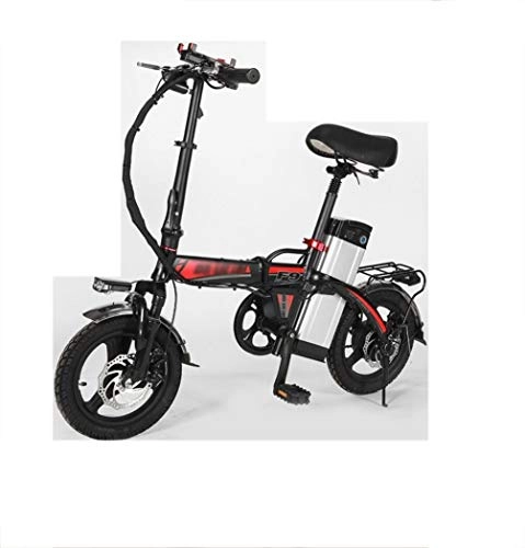Bicicletas eléctrica : Cómoda Bicicleta eléctrica Plegable eléctrica aleación de Aluminio batería de Litio Bicicleta Equilibrio Scooter Movilidad asistida Bicicleta 350 (w) 14 (Pulgadas) Freno de Disco mecánico