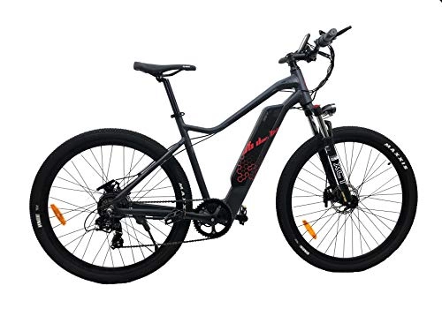 Bicicletas eléctrica : DAS.BIKE ANTHRAZIT - Bicicleta elctrica de montaña de 27, 5 pulgadas, de aluminio, con conexin USB