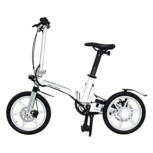 Bicicletas eléctrica : Directin Bicicleta plegable Ebike 16 pulgadas E Bicicleta plegable Blanco