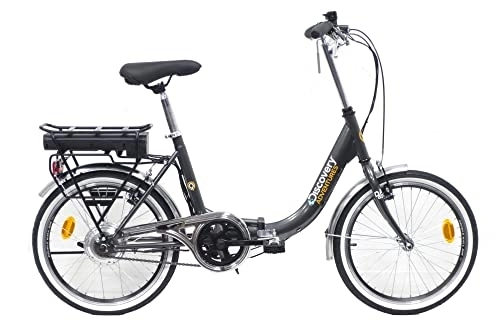 Bicicletas eléctrica : Discovery E1000 Rear Motor 24v Bicicleta eléctrica Plegable de 20 Pulgadas, Color Negro Antracita, Adultos Unisex, Gris Oscuro Metálico